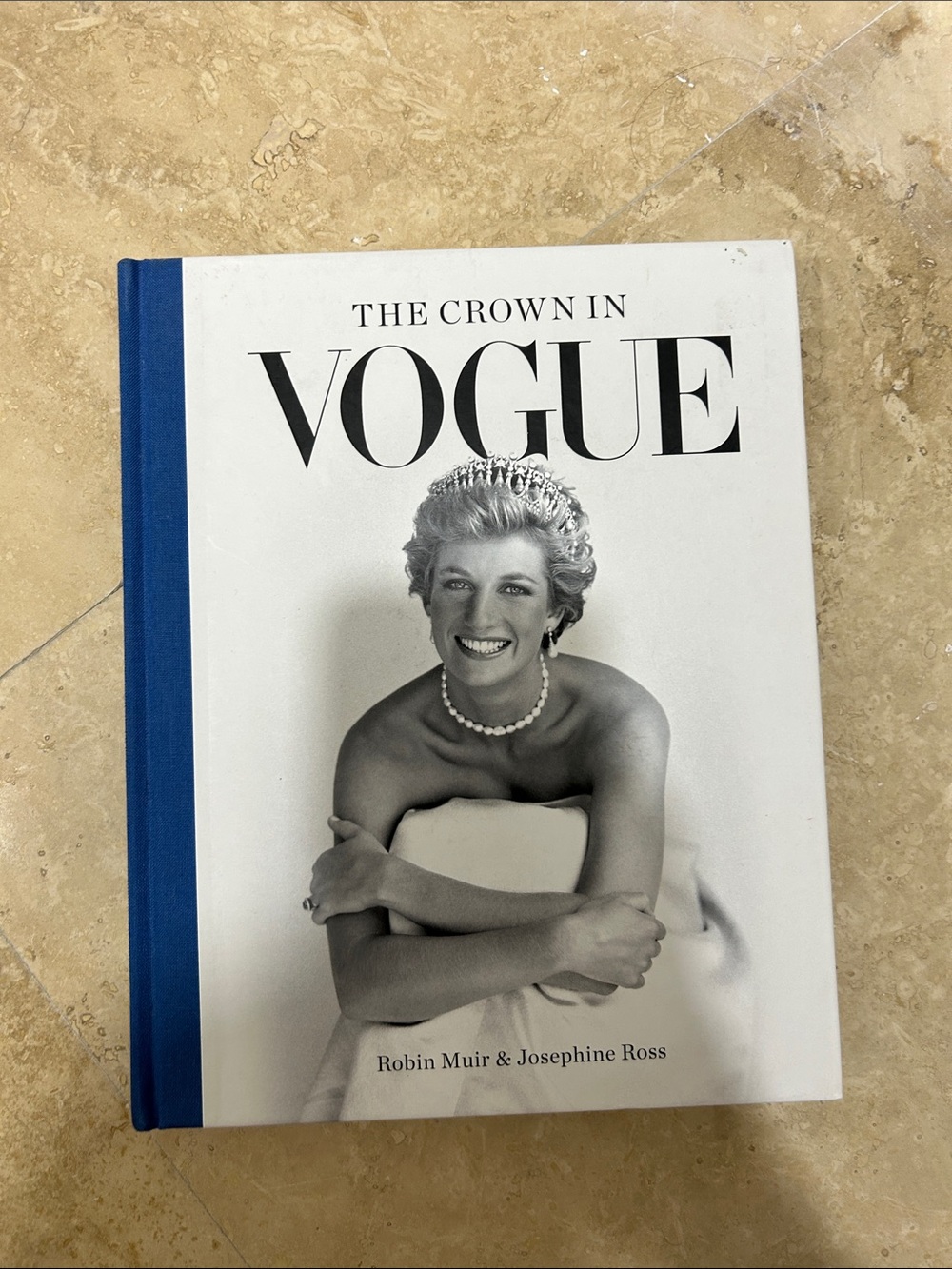 The Crown in Vogue Hardcover Book — White & Blue Cover
